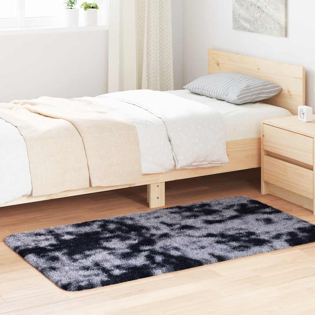 Flossteppe med lang luv NAVARRA mørkegrå 80x150 cm polyester