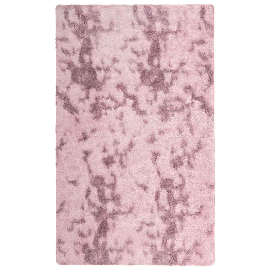 Flossteppe med lang luv NAVARRA støvet rosa 80x150 cm polyester vidaXL
