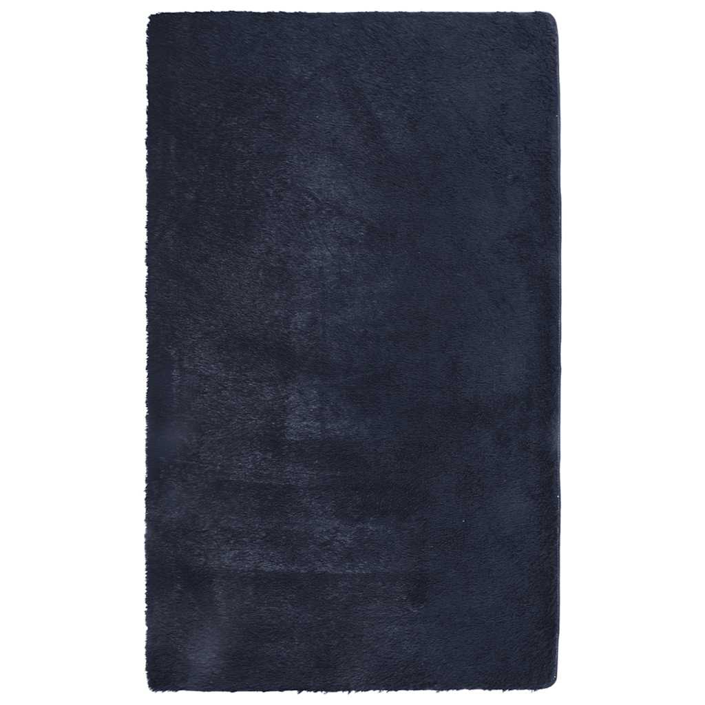 Flossteppe med lang luv NAVARRA marine 80x150 cm polyester vidaXL