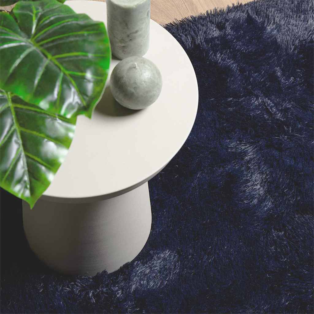 Flossteppe med lang luv NAVARRA marine 80x150 cm polyester vidaXL