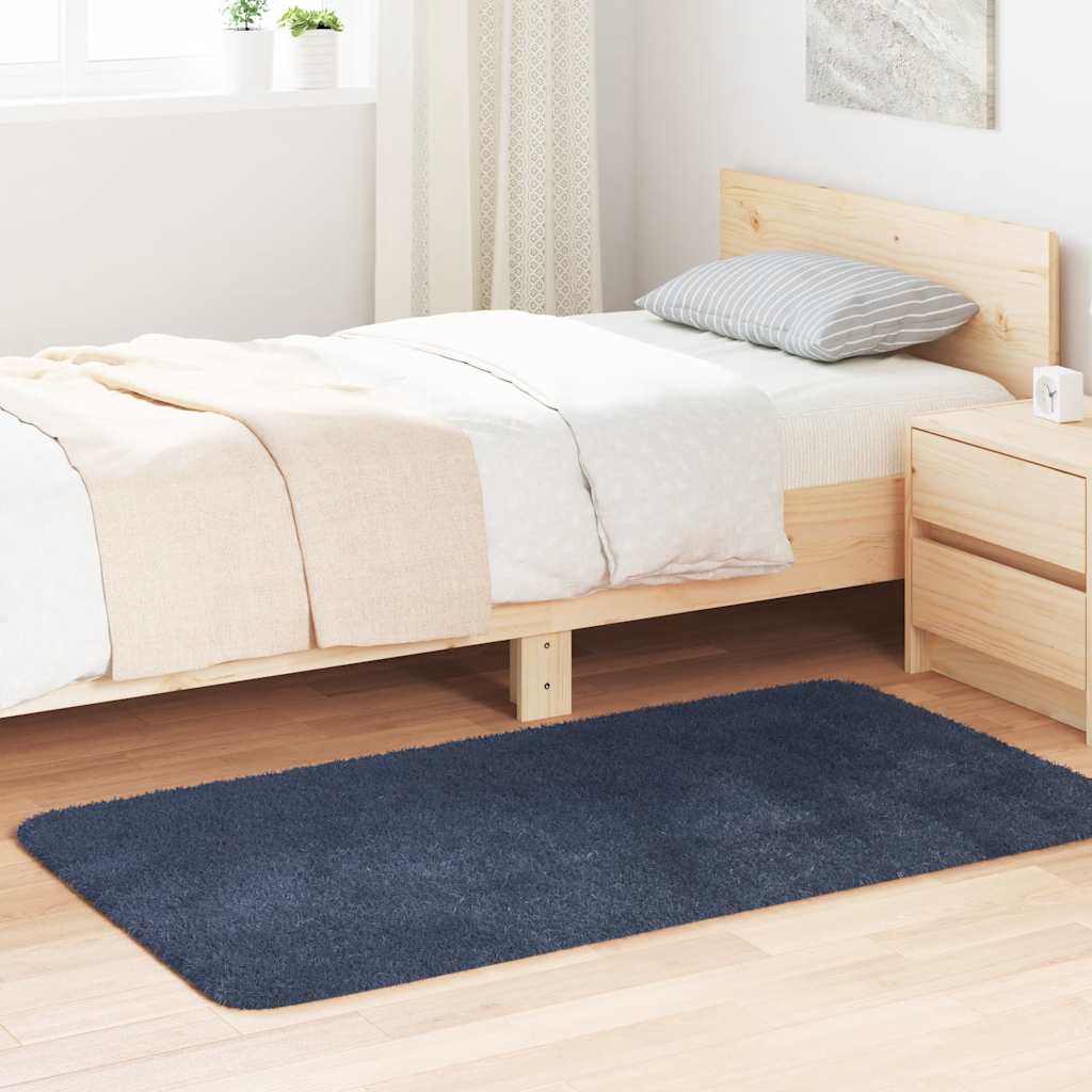 Flossteppe med lang luv NAVARRA marine 80x150 cm polyester vidaXL