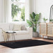 Flossteppe med lang luv NAVARRA svart 130x200 cm polyester