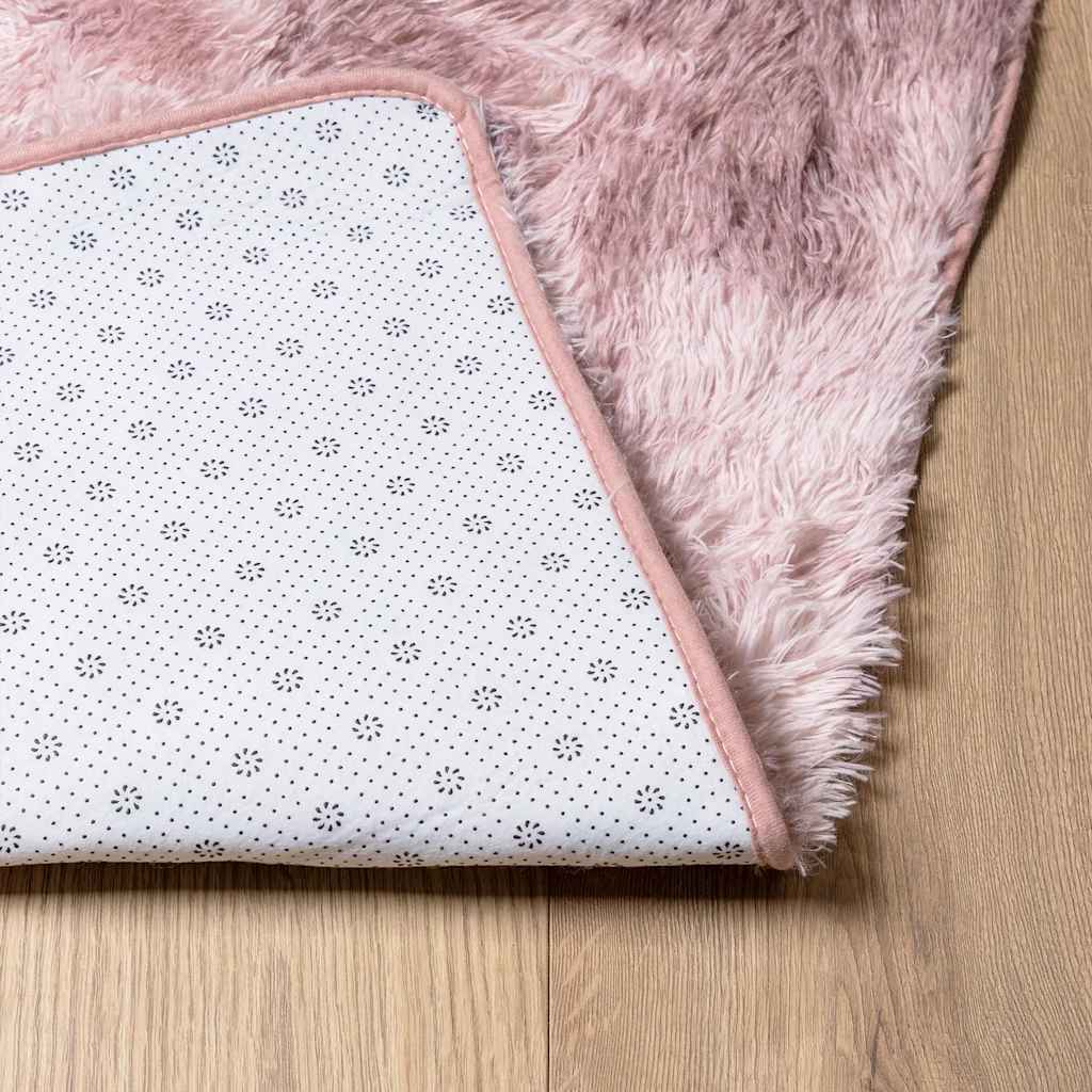 Flossteppe med lang luv NAVARRA støvet rosa 130x200cm polyester vidaXL