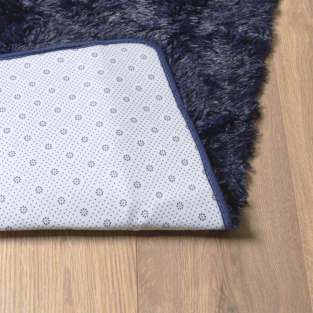 Flossteppe med lang luv NAVARRA marine 130x200 cm polyester vidaXL