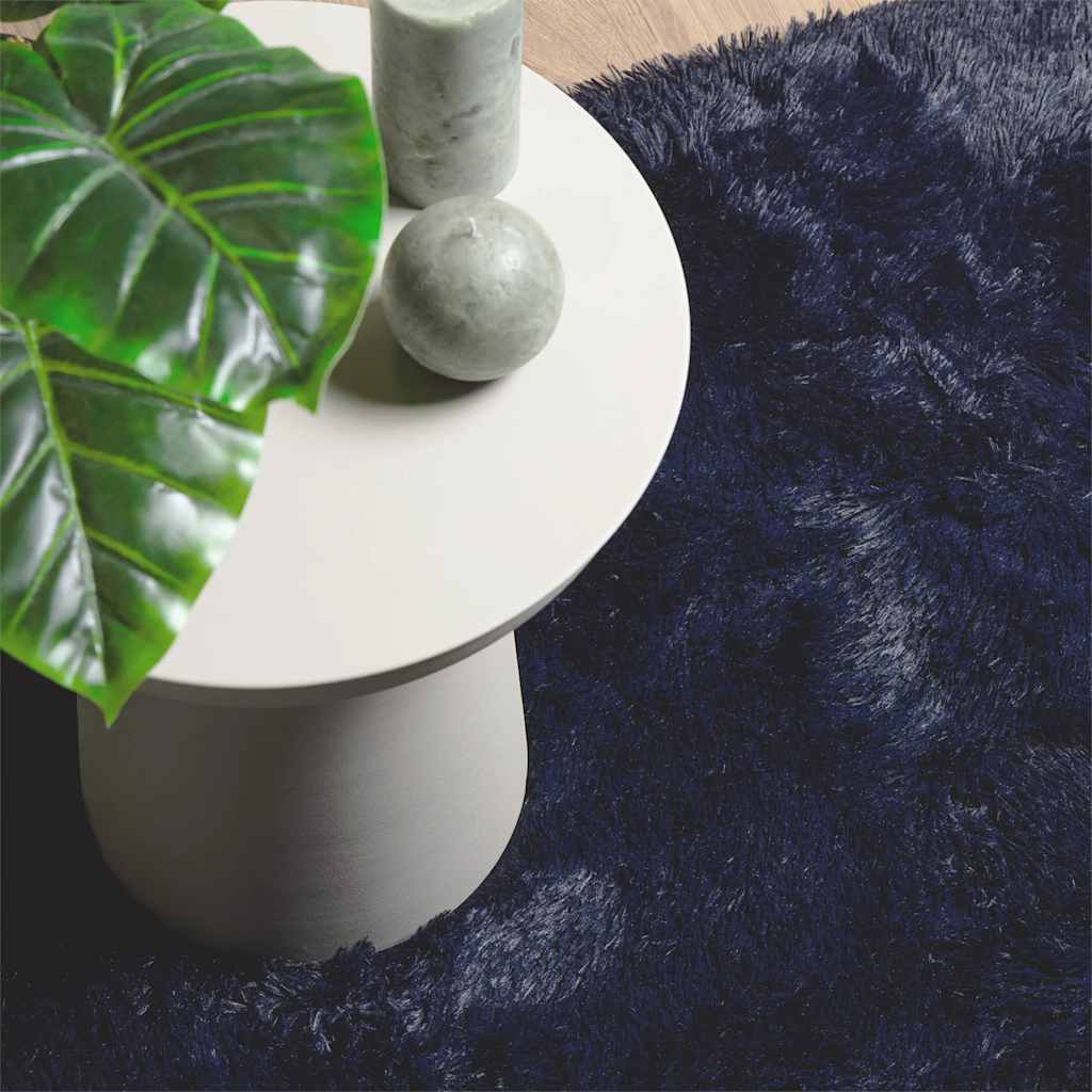 Flossteppe med lang luv NAVARRA marine 130x200 cm polyester vidaXL