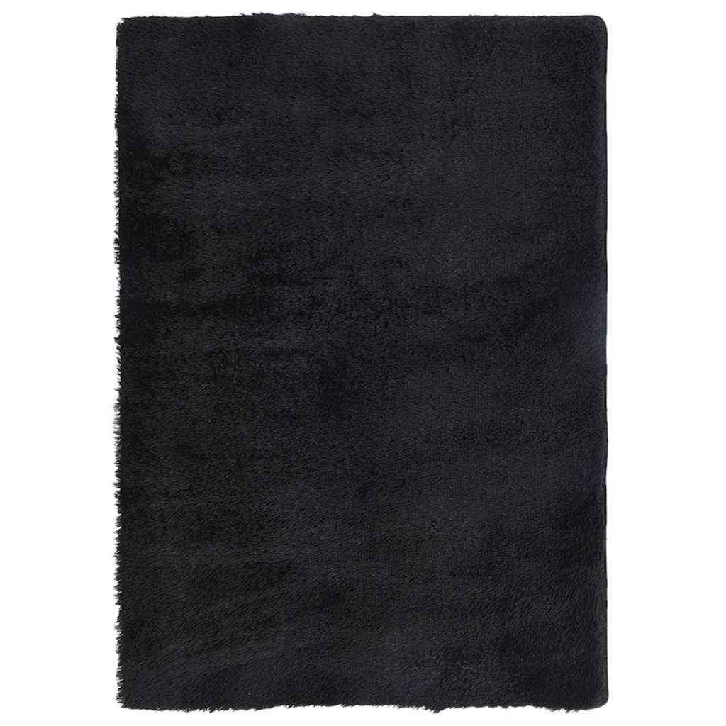 Flossteppe med lang luv NAVARRA svart 160x230 cm polyester