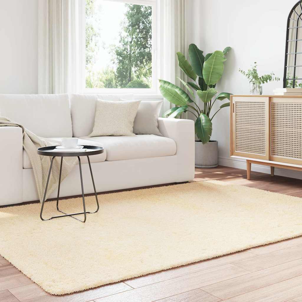 Flossteppe med lang luv NAVARRA krem 160x230 cm polyester
