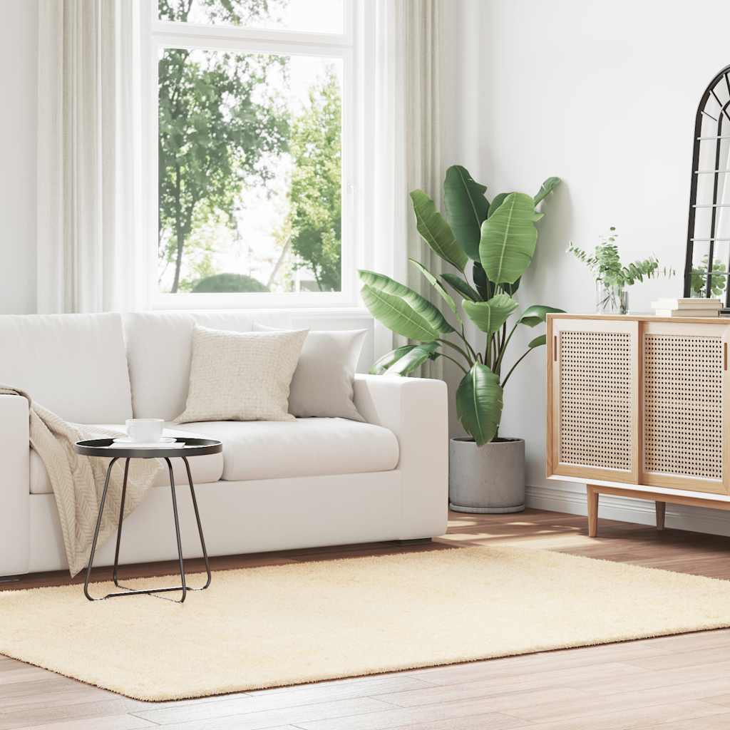 Flossteppe med lang luv NAVARRA krem 160x230 cm polyester