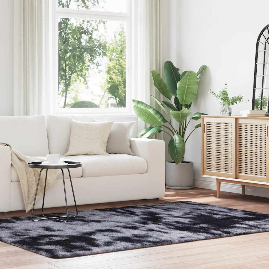 Flossteppe med lang luv NAVARRA mørkegrå 160x230 cm polyester