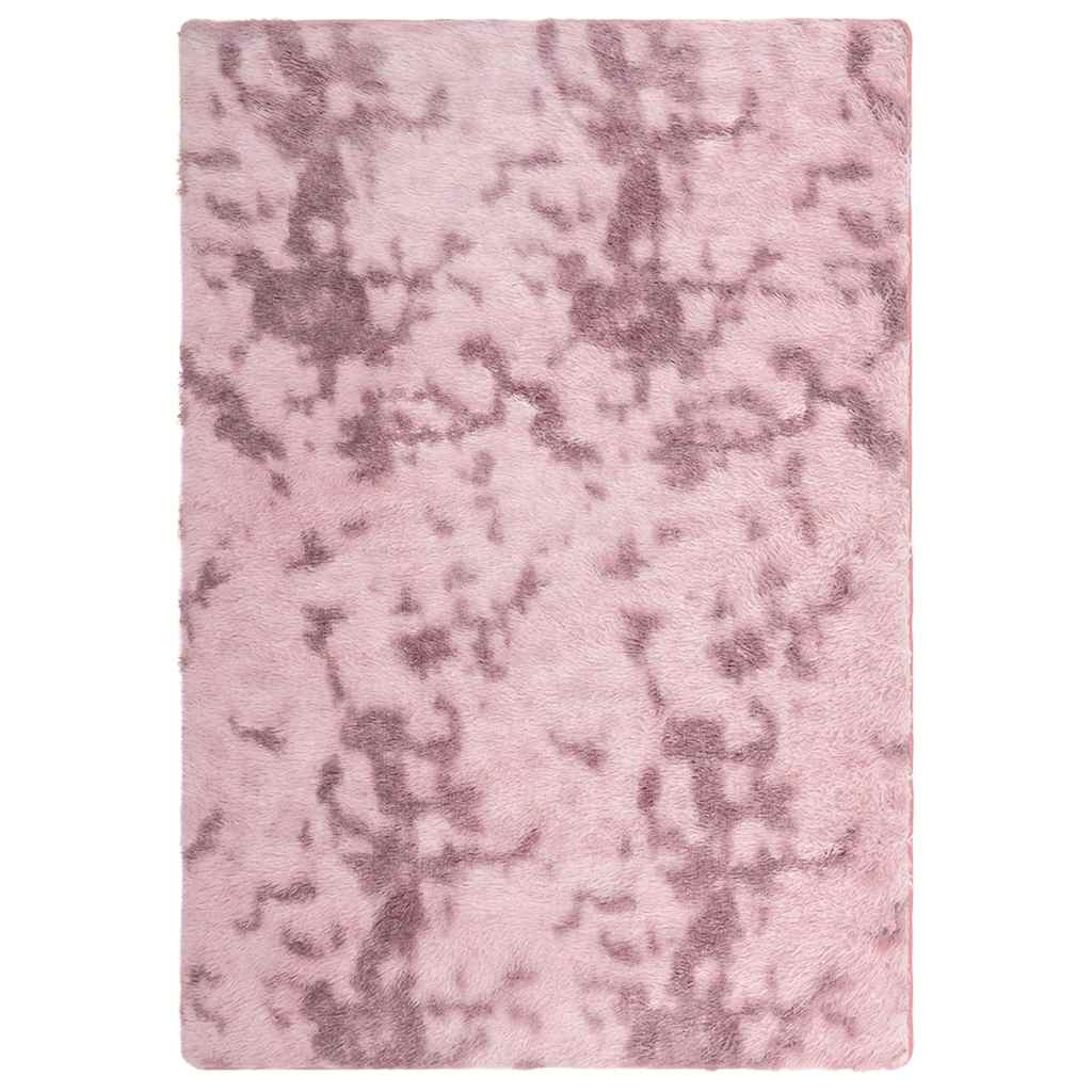 Flossteppe med lang luv NAVARRA støvet rosa 160x230cm polyester