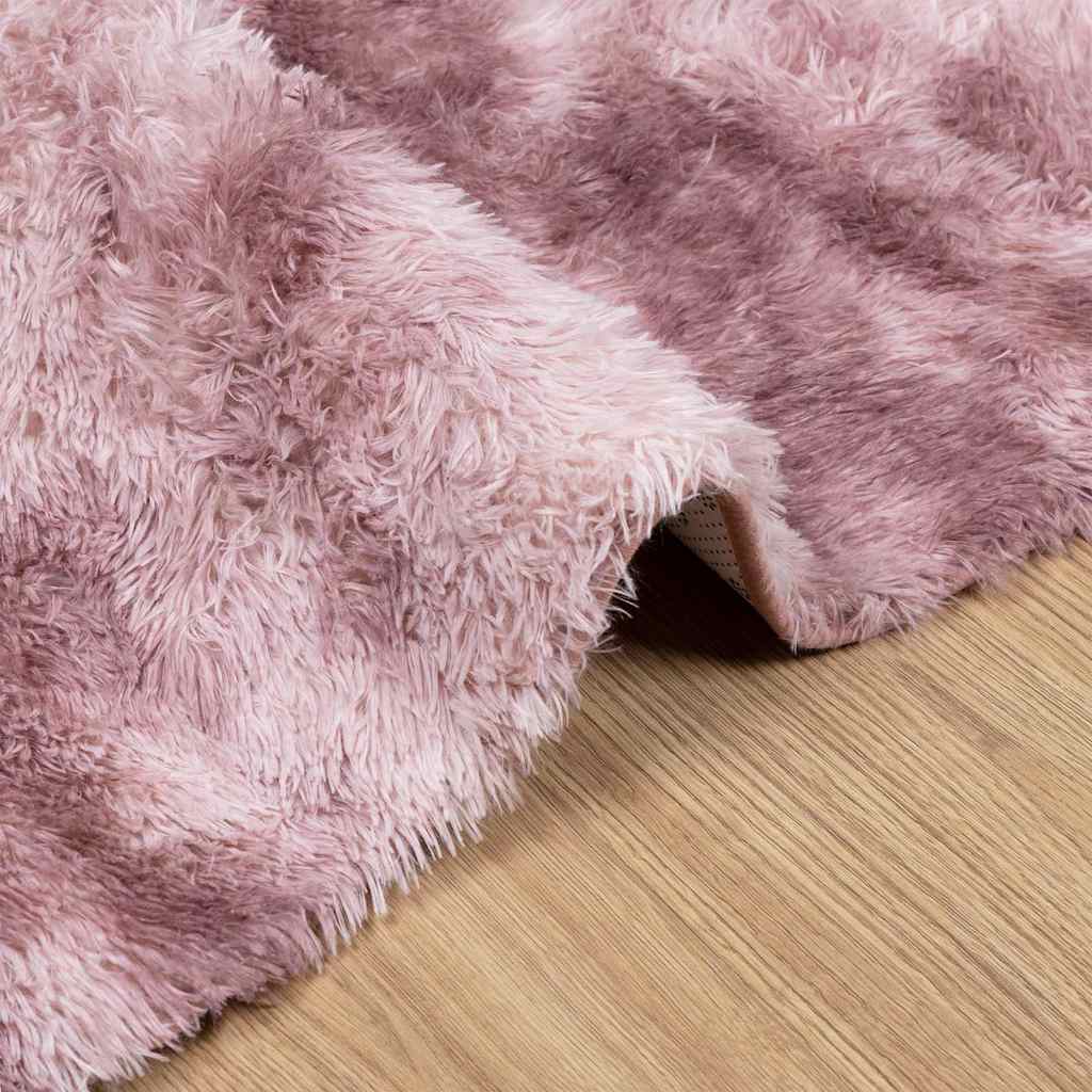Flossteppe med lang luv NAVARRA støvet rosa 160x230cm polyester