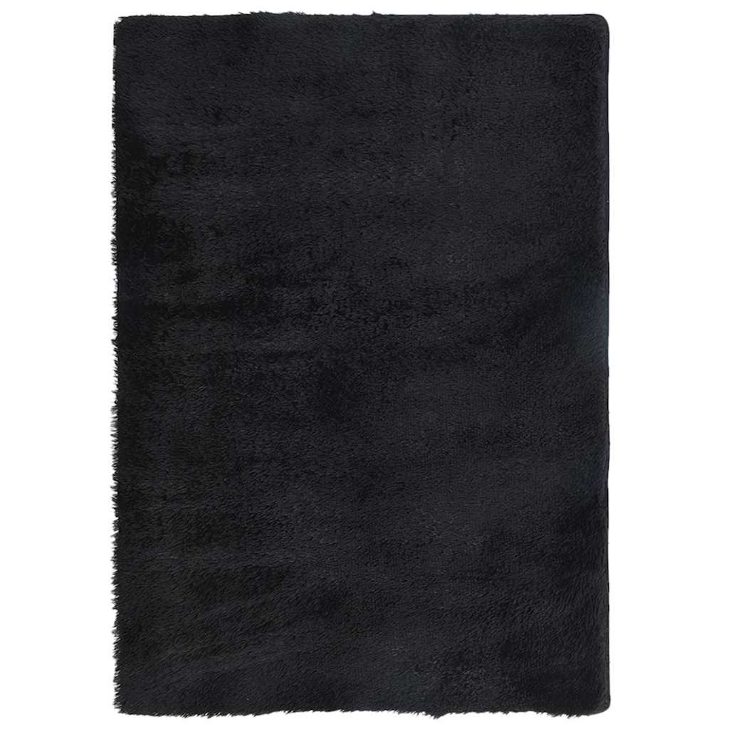 Flossteppe med lang luv NAVARRA svart 240x340 cm polyester