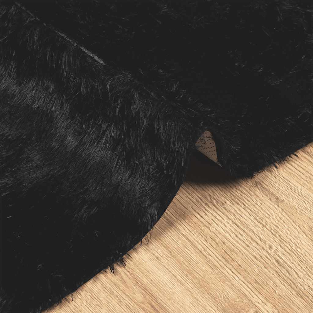 Flossteppe med lang luv NAVARRA svart 240x340 cm polyester