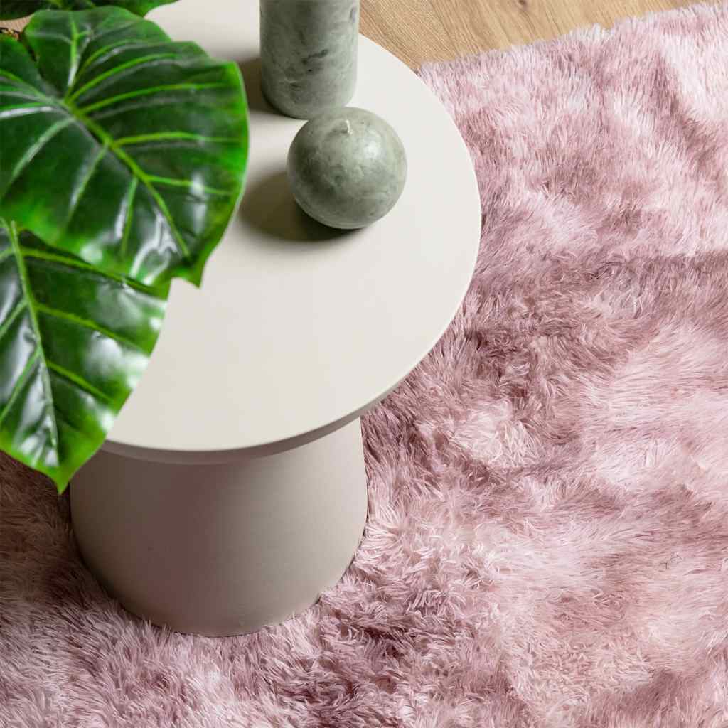 Flossteppe med lang luv NAVARRA støvet rosa 240x340cm polyester