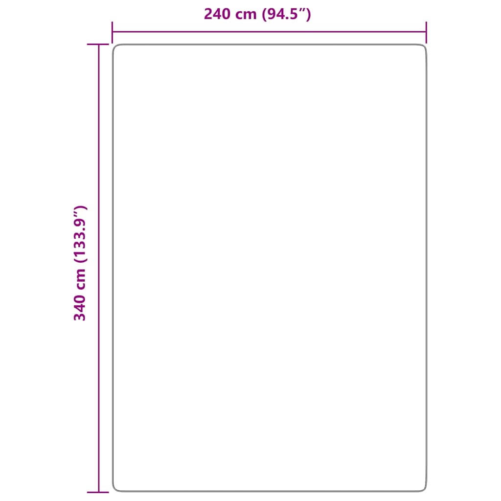 Flossteppe med lang luv NAVARRA støvet rosa 240x340cm polyester