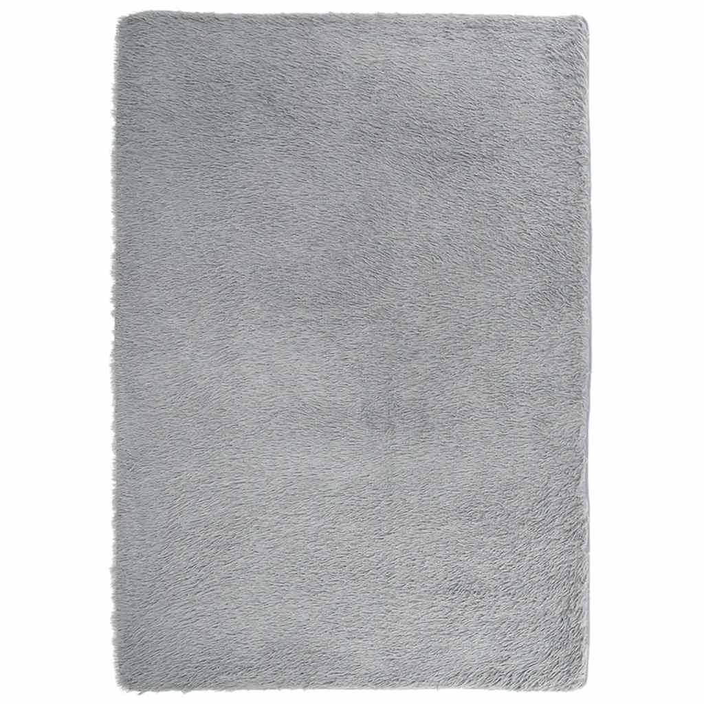 Flossteppe med lang luv NAVARRA lysegrå 240x340 cm polyester