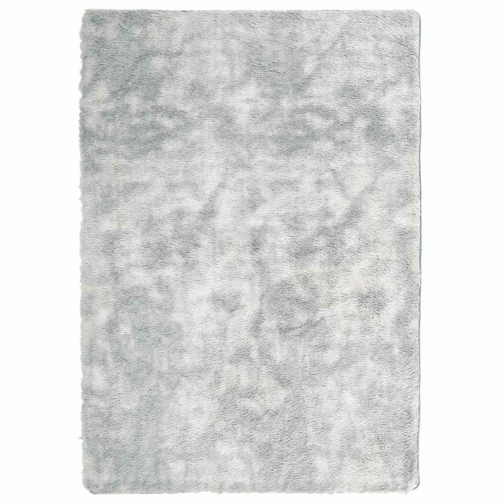 Flossteppe med lang luv NAVARRA sølvgrå 240x340 cm polyester vidaXL
