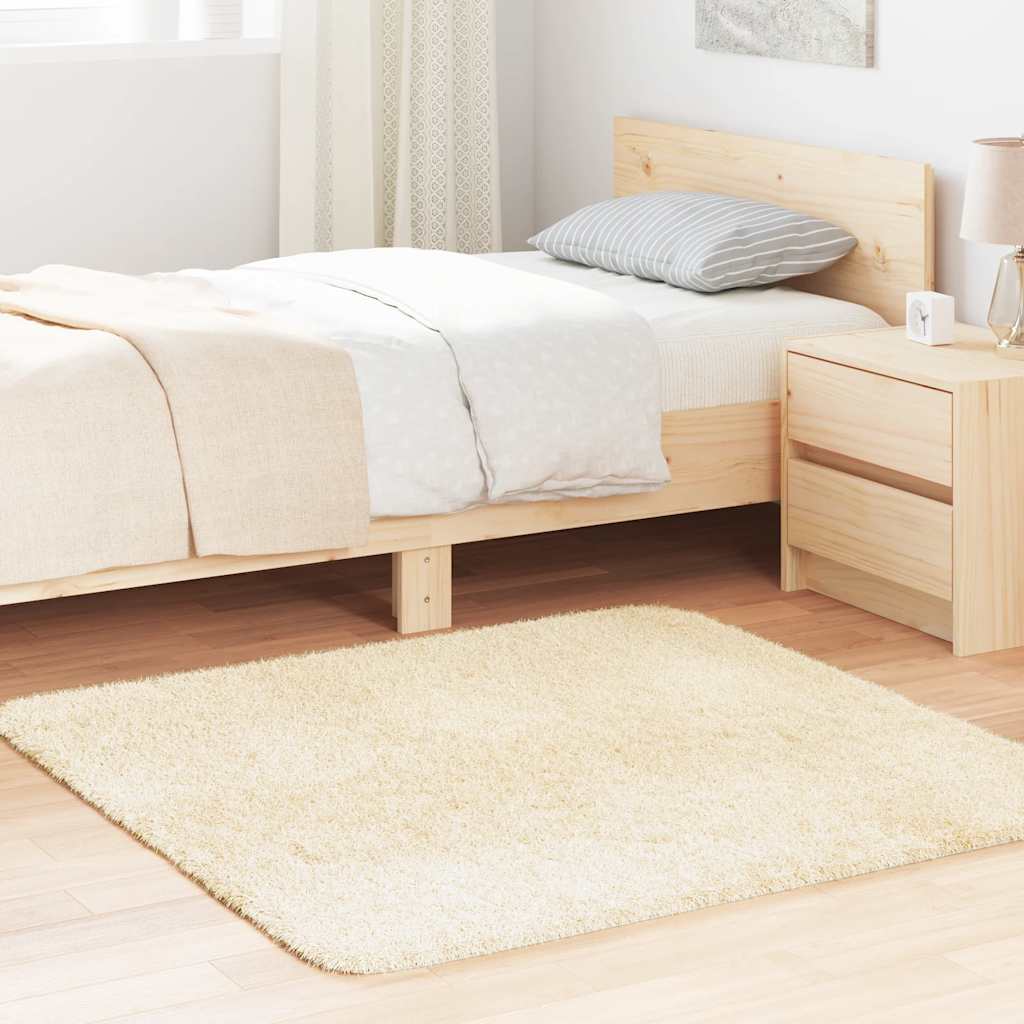 Flossteppe med lang luv NAVARRA krem 120x120 cm polyester