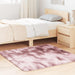 Flossteppe med lang luv NAVARRA støvet rosa 120x120cm polyester