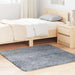 Flossteppe med lang luv NAVARRA sølvgrå 120x120 cm polyester