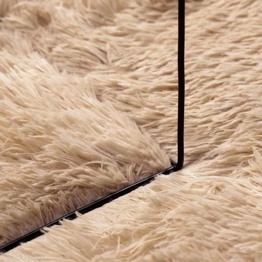 Flossteppe med lang luv NAVARRA beige 160x160 cm polyester