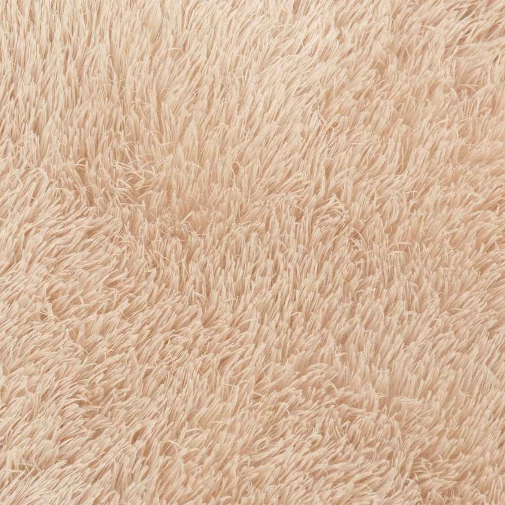 Flossteppe med lang luv NAVARRA beige 160x160 cm polyester