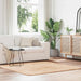 Flossteppe med lang luv NAVARRA beige 160x160 cm polyester