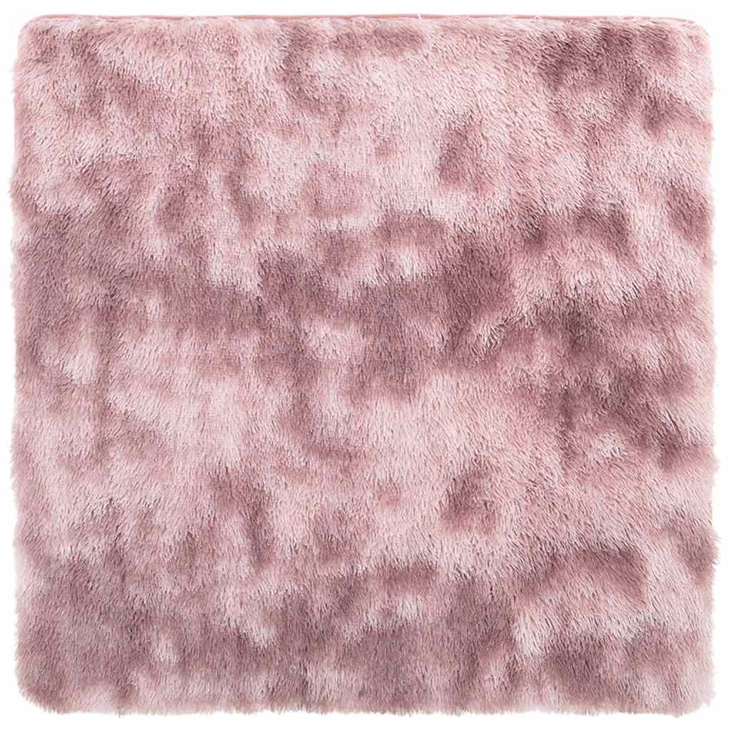 Flossteppe med lang luv NAVARRA støvet rosa 160x160cm polyester