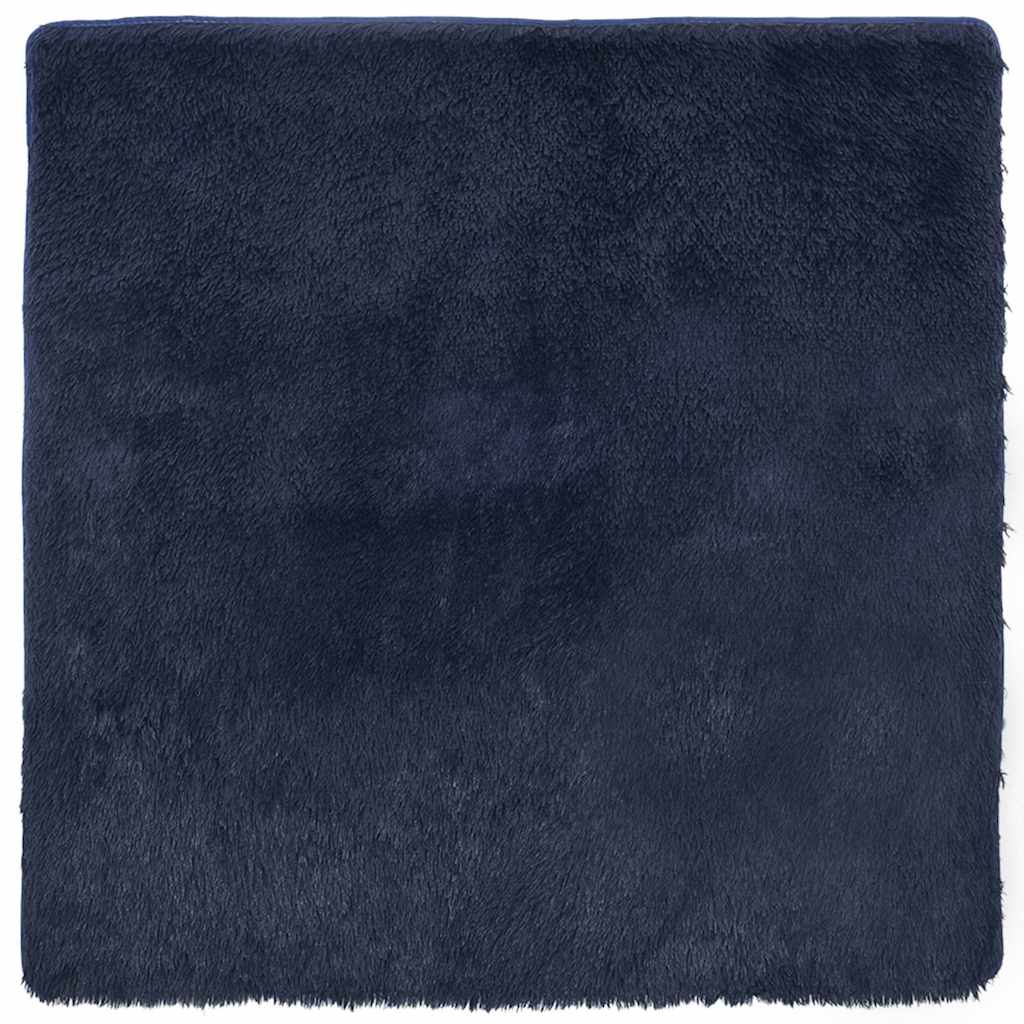 Flossteppe med lang luv NAVARRA marine 160x160 cm polyester
