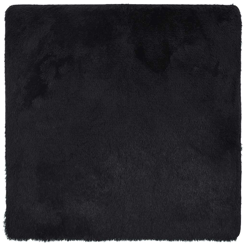 Flossteppe med lang luv NAVARRA svart 200x200 cm polyester