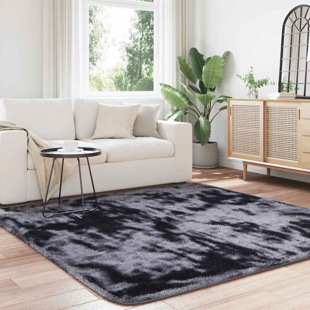 Flossteppe med lang luv NAVARRA mørkegrå 200x200 cm polyester vidaXL