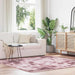 Flossteppe med lang luv NAVARRA støvet rosa 200x200cm polyester