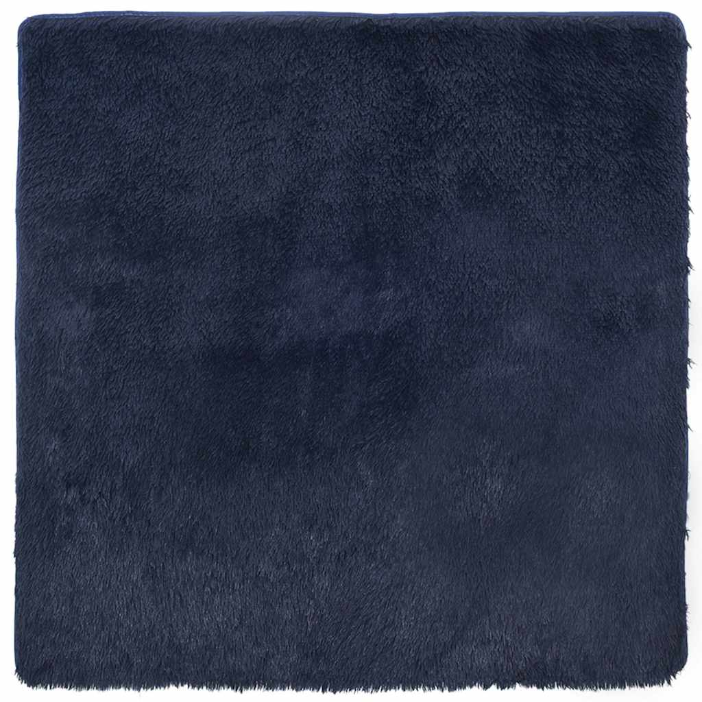 Flossteppe med lang luv NAVARRA marine 200x200 cm polyester