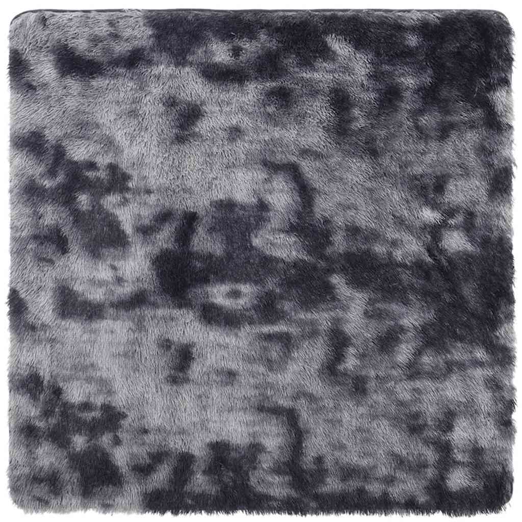 Flossteppe med lang luv NAVARRA mørkegrå 240x240 cm polyester