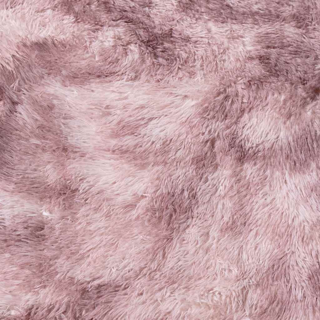 Flossteppe med lang luv NAVARRA støvet rosa 240x240cm polyester