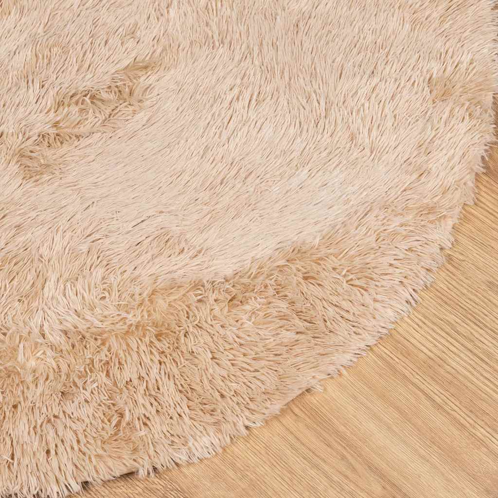 Flossteppe med lang luv NAVARRA beige 100x100 cm polyester