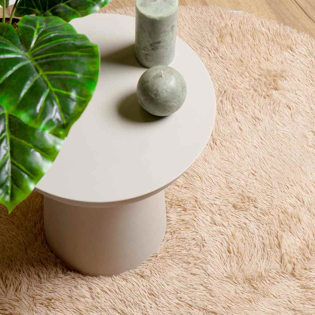 Flossteppe med lang luv NAVARRA beige 100x100 cm polyester