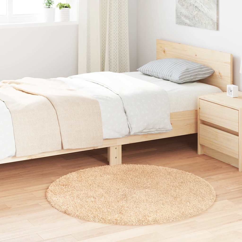 Flossteppe med lang luv NAVARRA beige 100x100 cm polyester