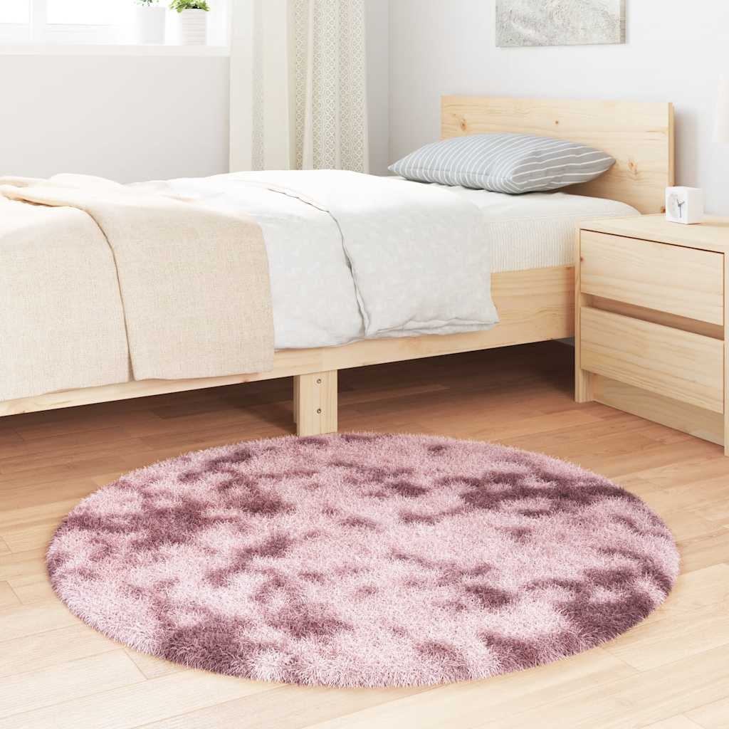Flossteppe med lang luv NAVARRA støvet rosa 100x100cm polyester vidaXL