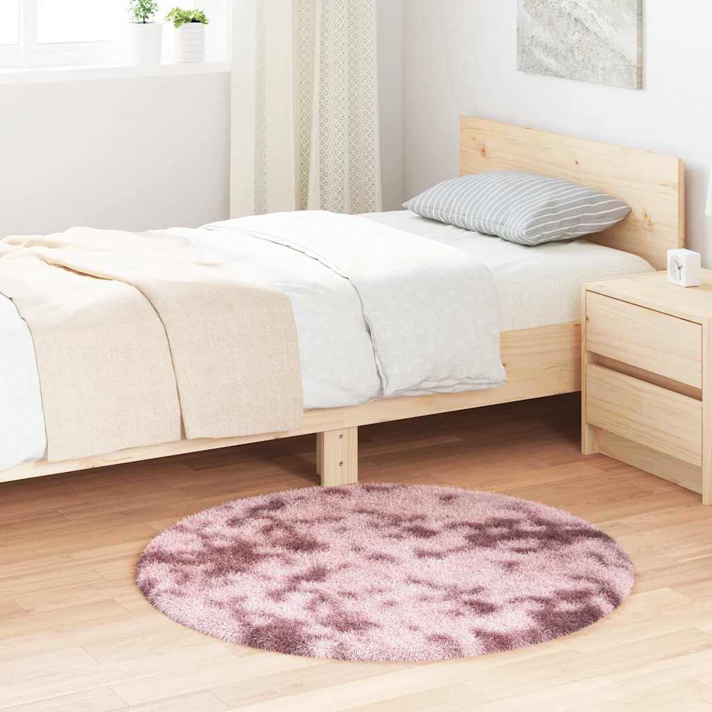 Flossteppe med lang luv NAVARRA støvet rosa 100x100cm polyester vidaXL