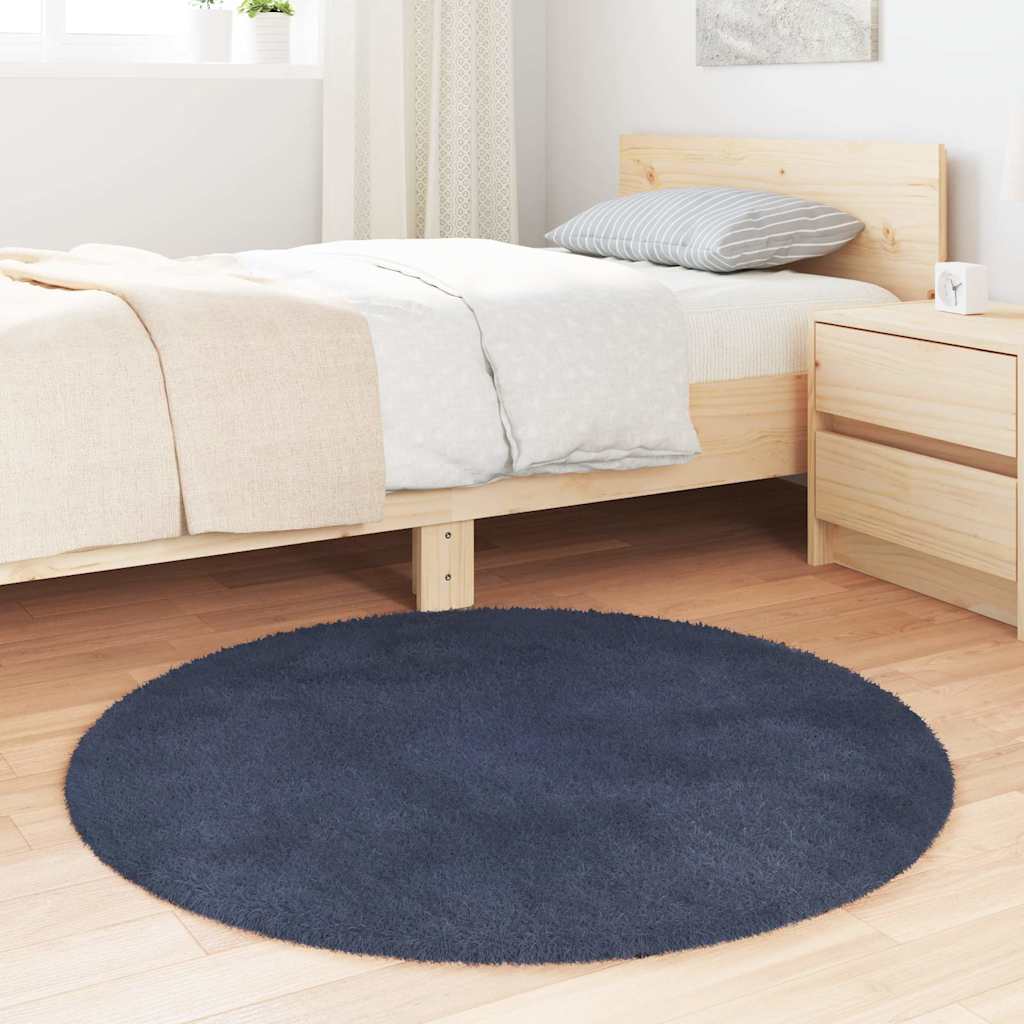 Flossteppe med lang luv NAVARRA marine 100x100 cm polyester vidaXL