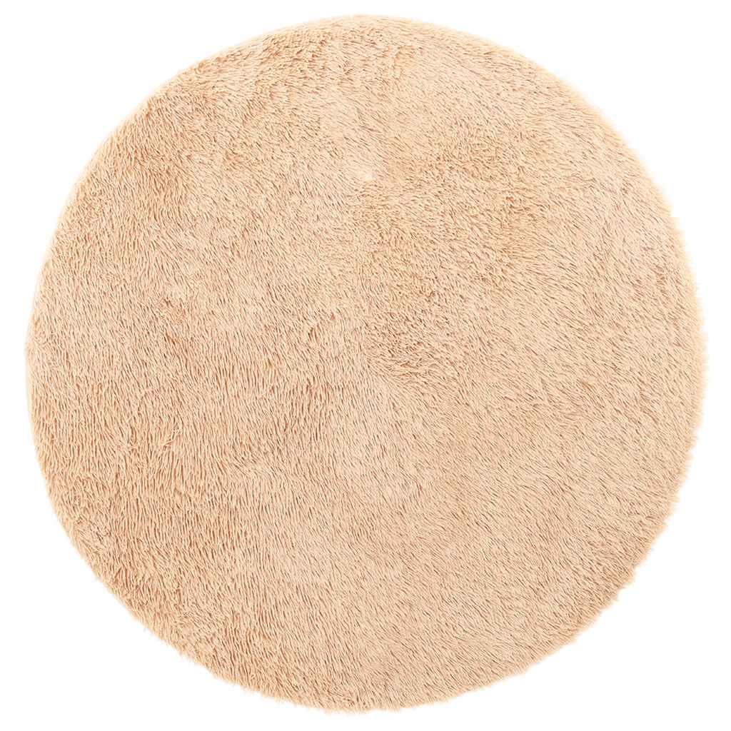 Flossteppe med lang luv NAVARRA beige 120x120 cm polyester vidaXL