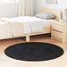 Flossteppe med lang luv NAVARRA svart 120x120 cm polyester