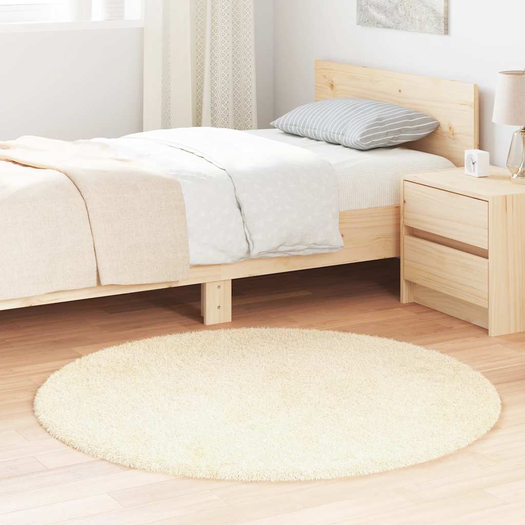 Flossteppe med lang luv NAVARRA krem 120x120 cm polyester