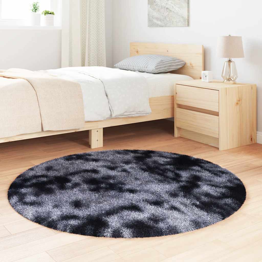 Flossteppe med lang luv NAVARRA mørkegrå 120x120 cm polyester