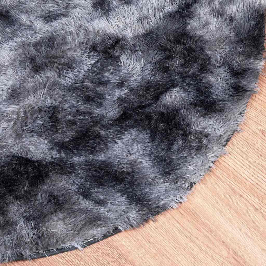Flossteppe med lang luv NAVARRA mørkegrå 120x120 cm polyester