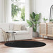 Flossteppe med lang luv NAVARRA svart 160x160 cm polyester