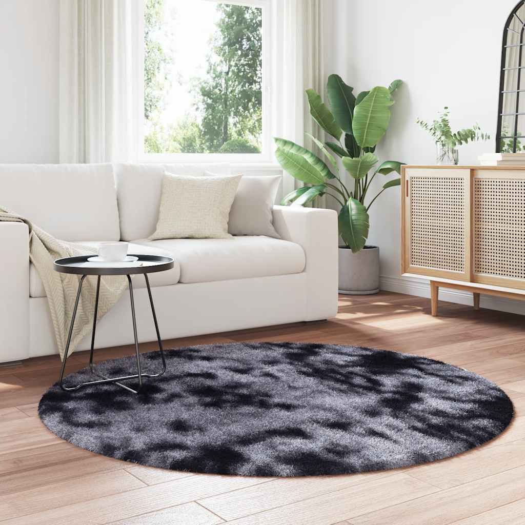 Flossteppe med lang luv NAVARRA mørkegrå 160x160 cm polyester