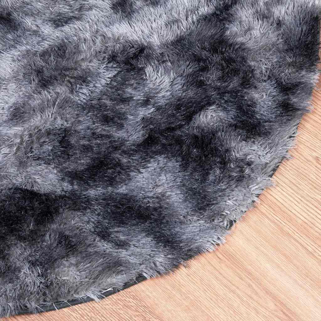 Flossteppe med lang luv NAVARRA mørkegrå 160x160 cm polyester