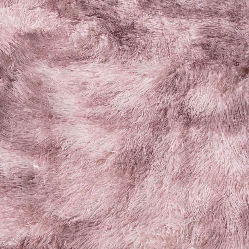 Flossteppe med lang luv NAVARRA støvet rosa 160x160cm polyester